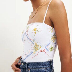 Reformation Overland Linen Top Nonna - Size 8